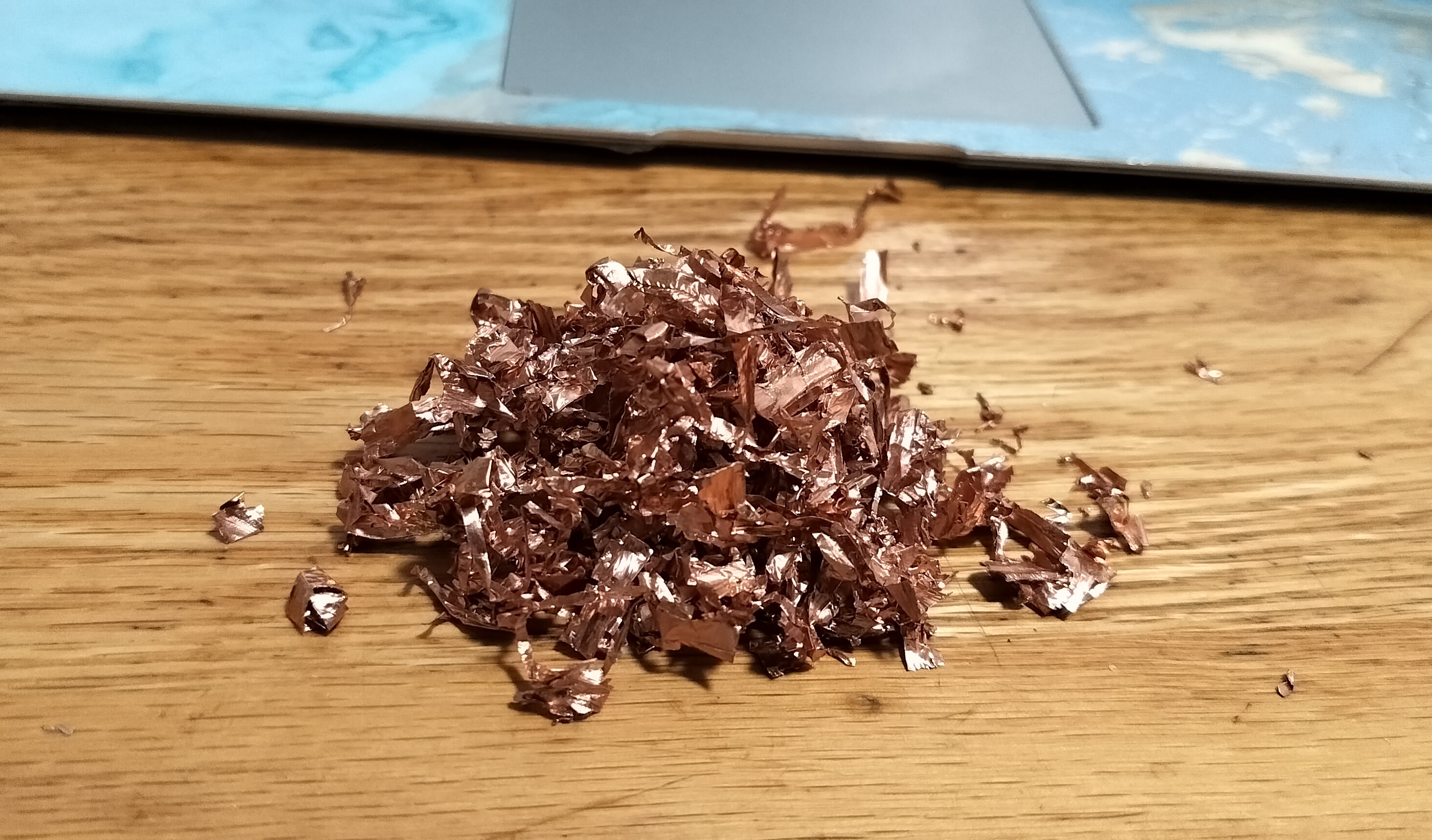 Crumbled foil