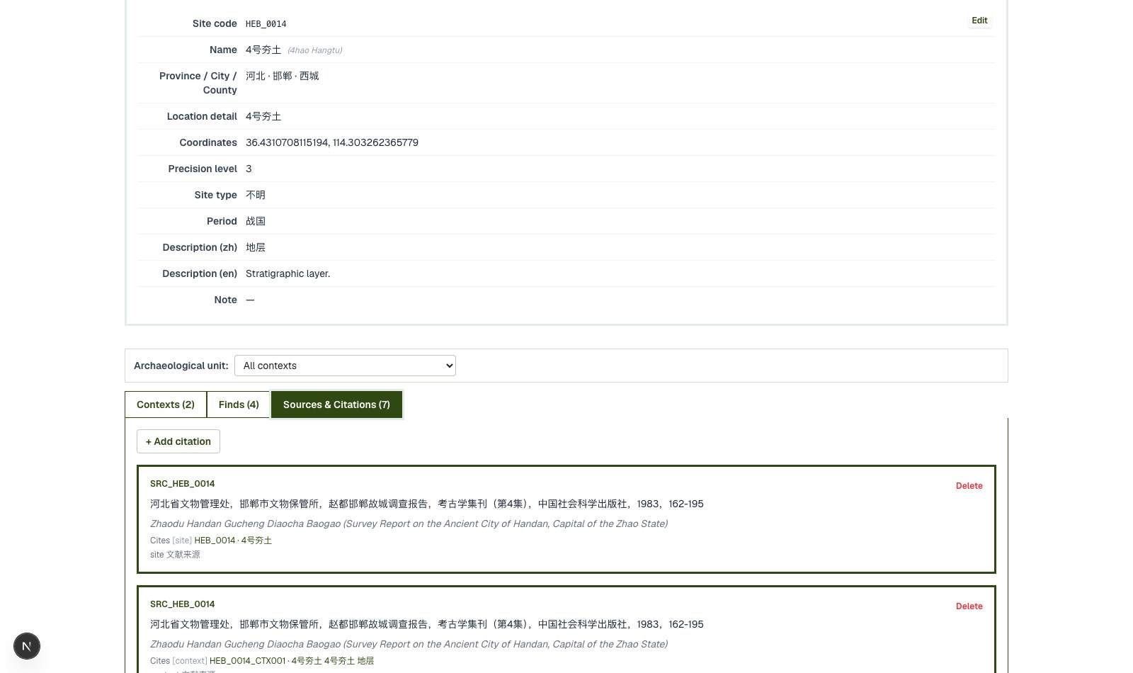 Find Site Pages 08 site tab references